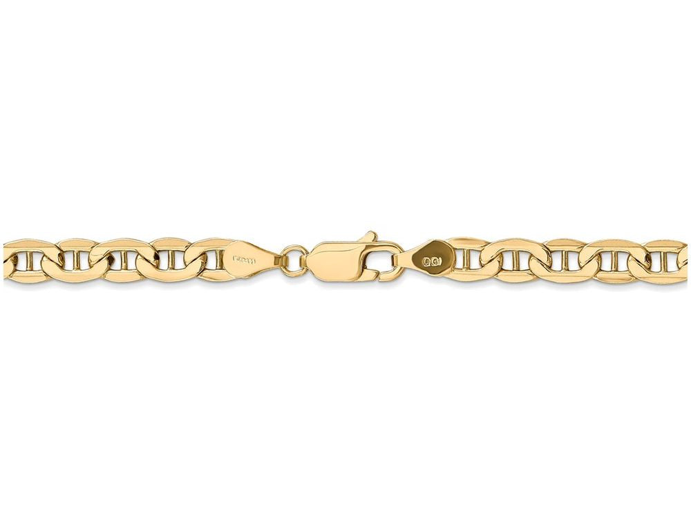 FJC Finejewelers 8 Inch 14k Yellow Gold 5.1mm Semi-solid Anchor Chain Bracelet