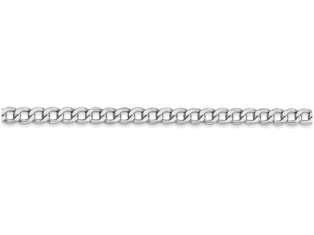 FJC Finejewelers 20 Inch 14k White Gold 3.35mm Semi-solid Curb Link Chain Necklace