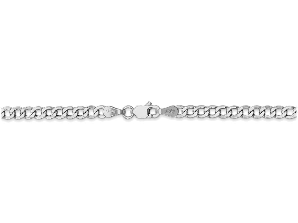 FJC Finejewelers 20 Inch 14k White Gold 3.35mm Semi-solid Curb Link Chain Necklace