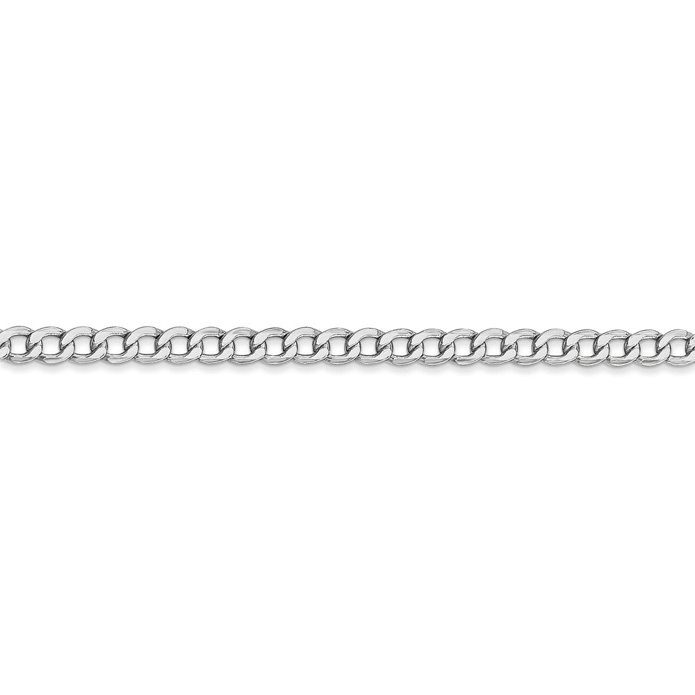 FJC Finejewelers 7 Inch 14k White Gold 3.35mm Semi-solid Curb Link Chain Bracelet