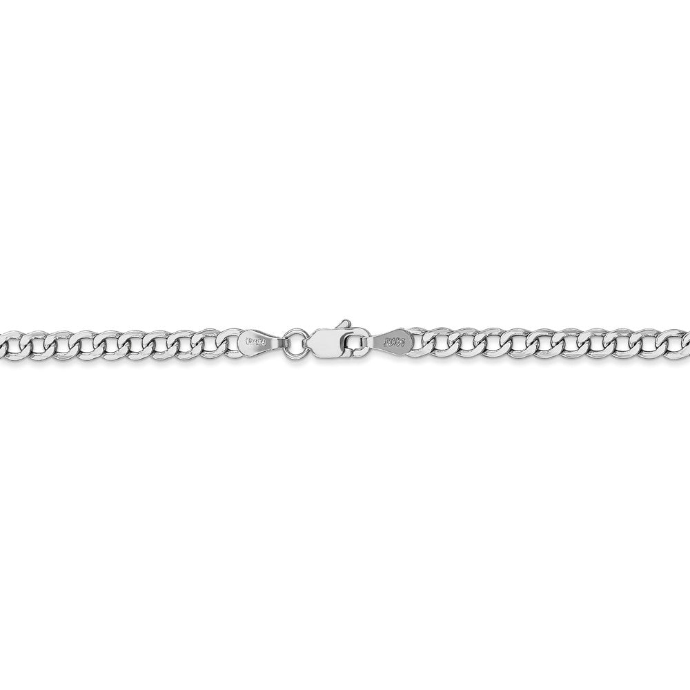 FJC Finejewelers 7 Inch 14k White Gold 3.35mm Semi-solid Curb Link Chain Bracelet