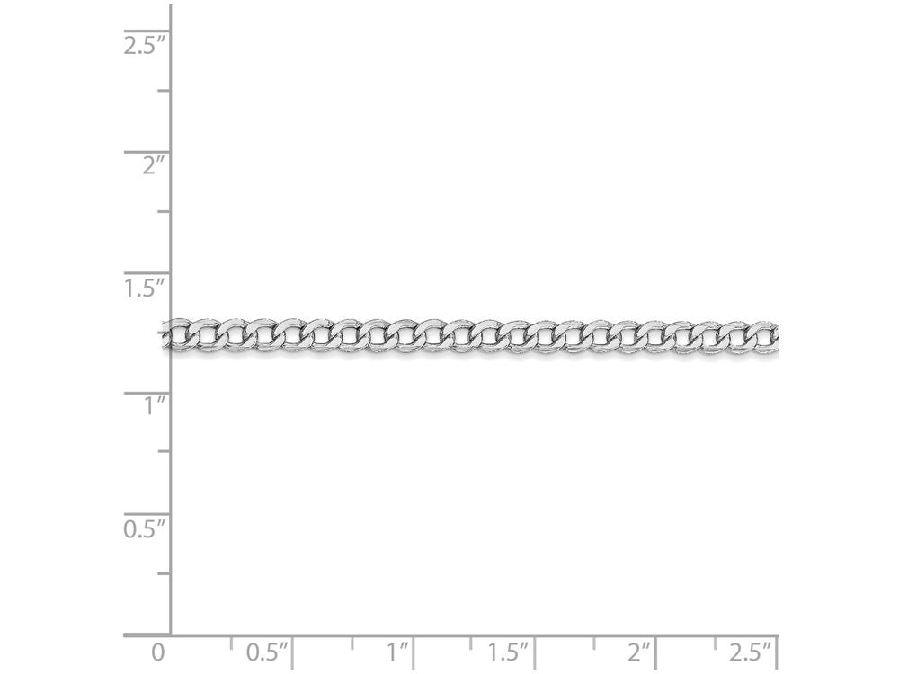 FJC Finejewelers 7 Inch 14k White Gold 3.35mm Semi-solid Curb Link Chain Bracelet