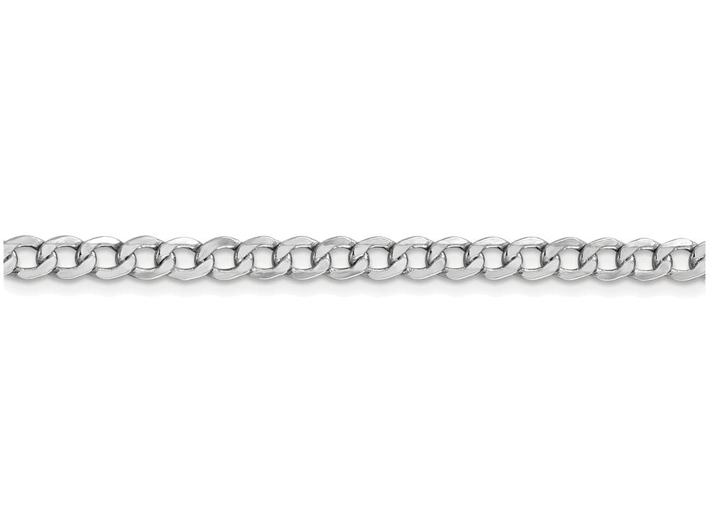 FJC Finejewelers 18 Inch 14k White Gold 4.3mm Semi-solid Curb Link Chain Necklace