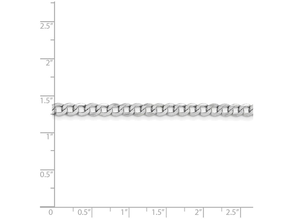 FJC Finejewelers 20 Inch 14k White Gold 4.3mm Semi-solid Curb Link Chain Necklace