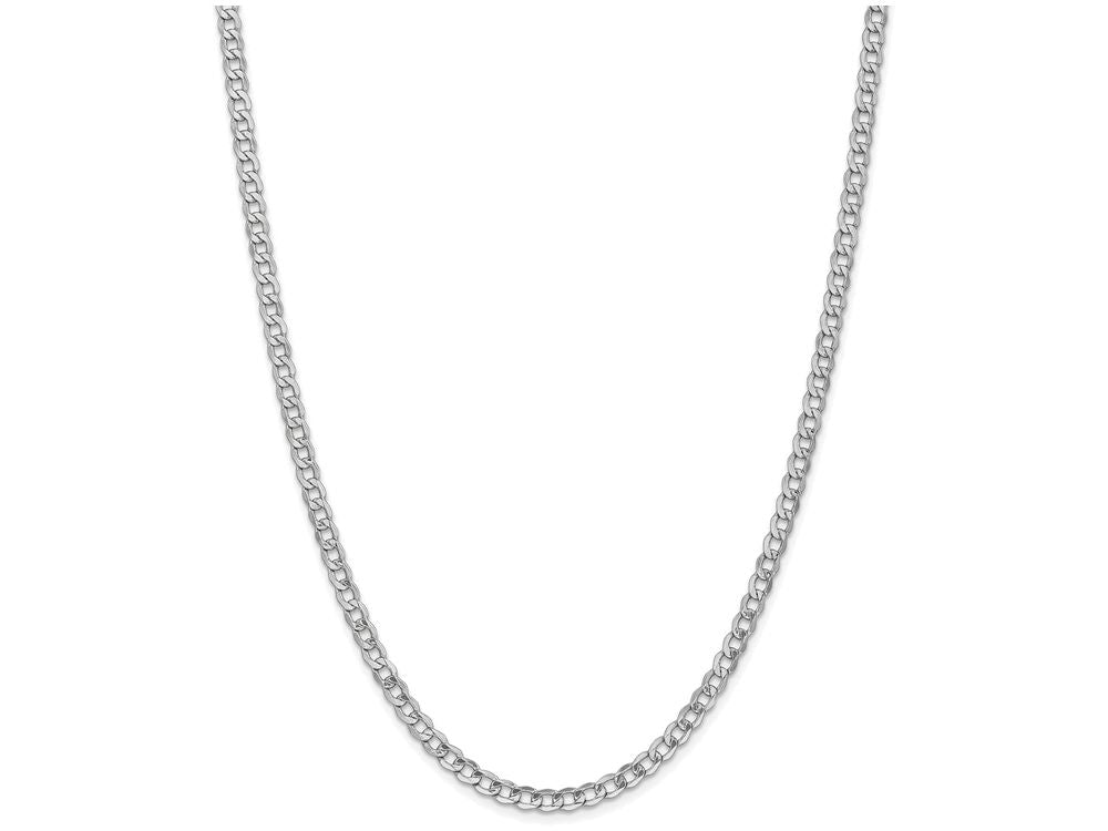 FJC Finejewelers 7 Inch 14k White Gold 4.3mm Semi-solid Curb Link Chain Bracelet