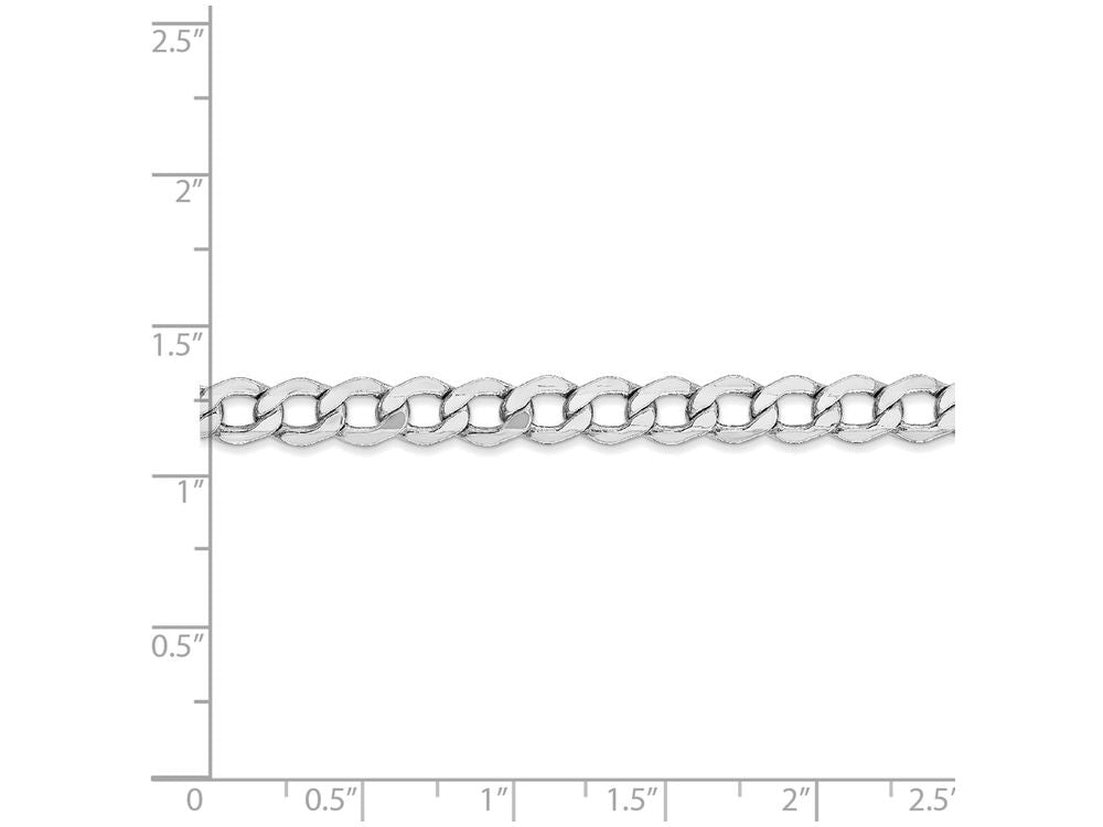 FJC Finejewelers 16 Inch 14k White Gold 5.25mm Semi-solid Curb Link Chain Necklace