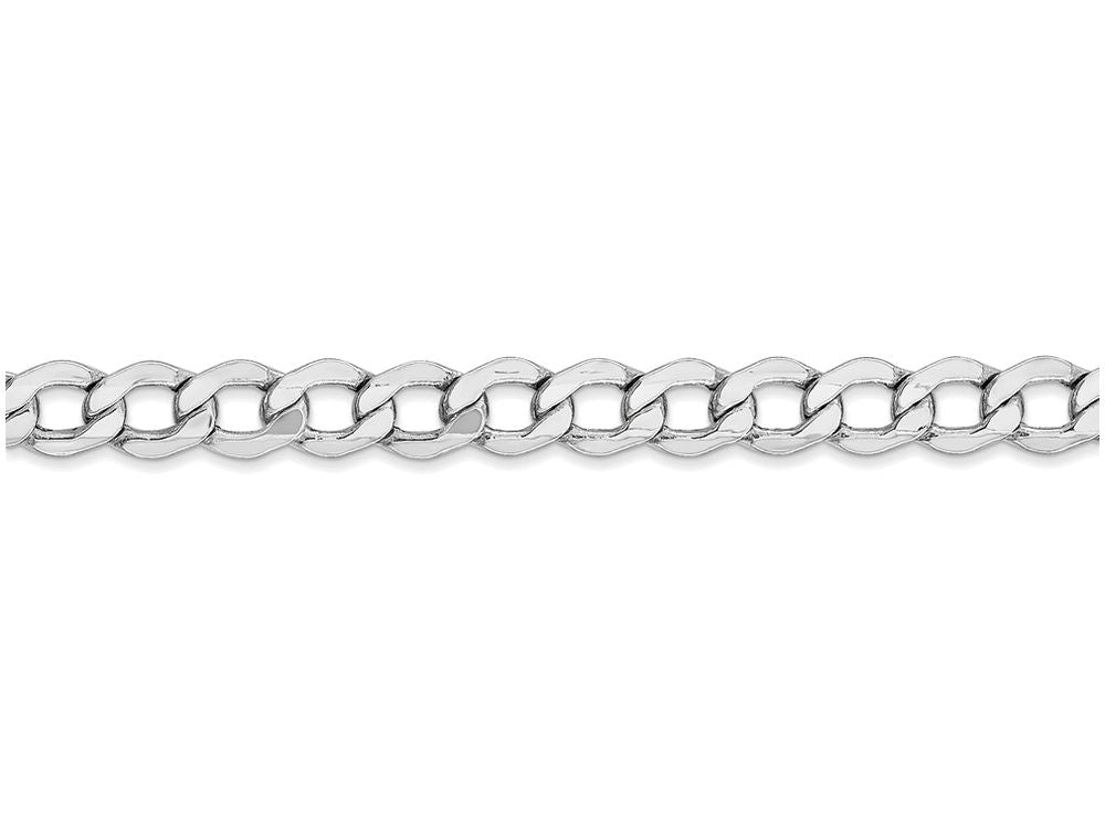 FJC Finejewelers 20 Inch 14k White Gold 5.25mm Semi-solid Curb Link Chain Necklace