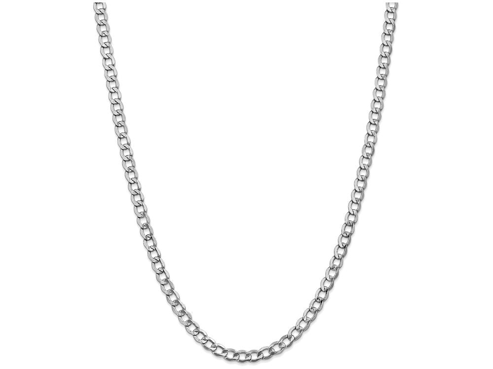 FJC Finejewelers 8 Inch 14k White Gold 5.25mm Semi-solid Curb Link Chain Bracelet