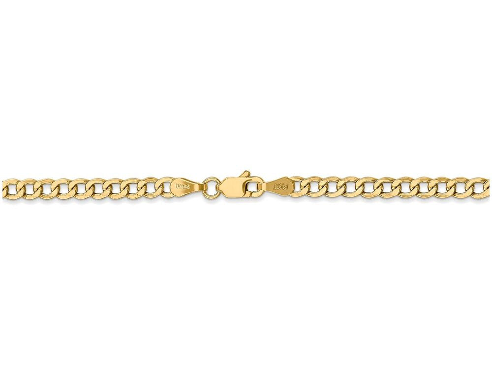 FJC Finejewelers 20 Inch 14k Yellow Gold 3.35mm Semi-solid Curb Link Chain Necklace