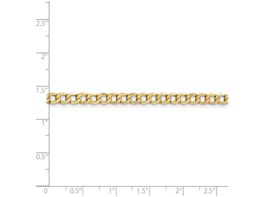 FJC Finejewelers 8 Inch 14k Yellow Gold 4.3mm Semi-solid Curb Link Chain Bracelet