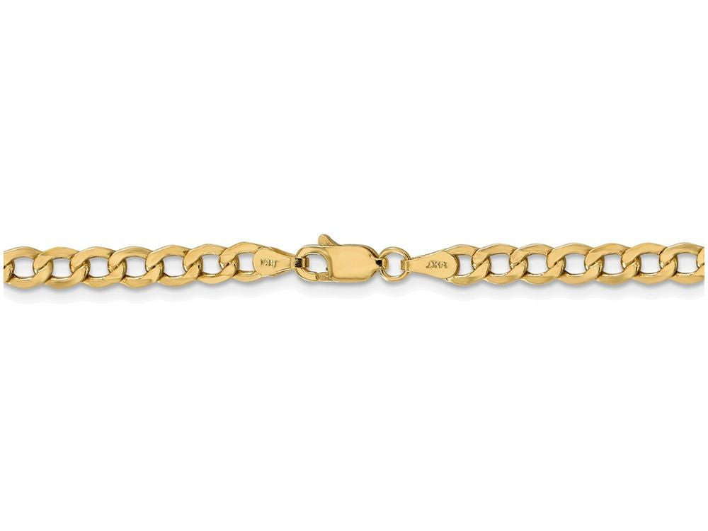 FJC Finejewelers 8 Inch 14k Yellow Gold 4.3mm Semi-solid Curb Link Chain Bracelet