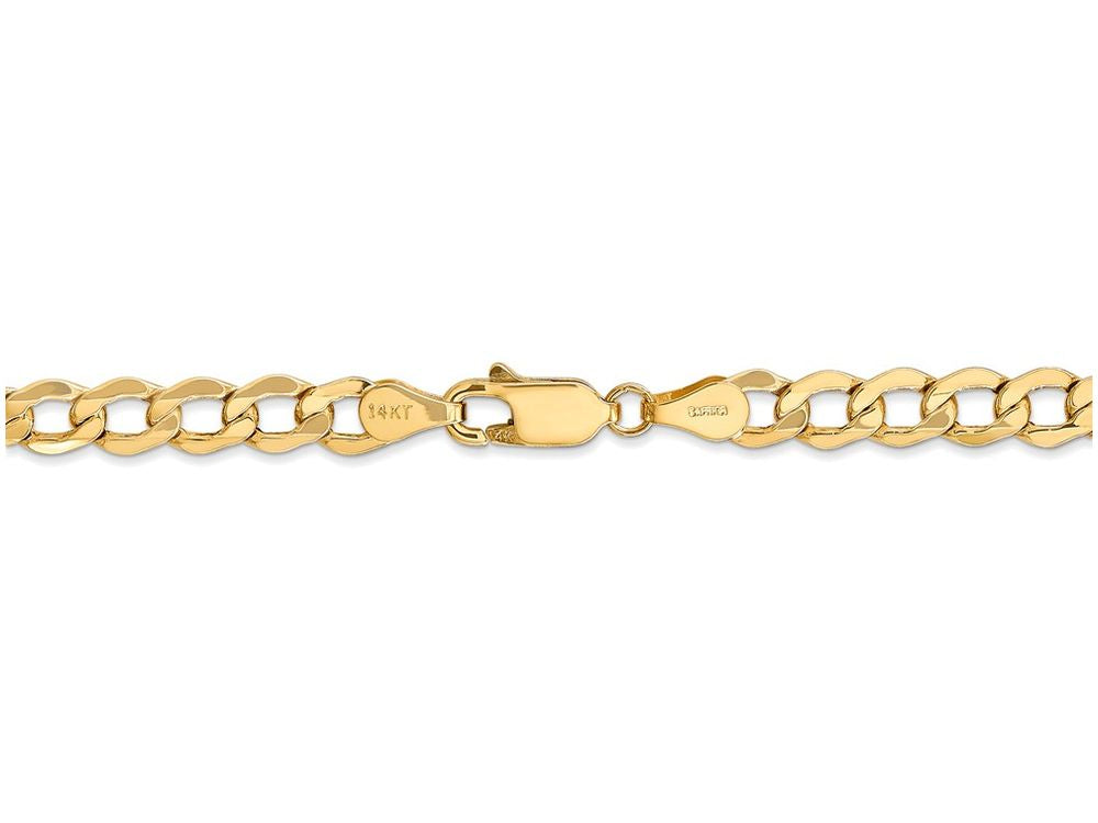 FJC Finejewelers 18 Inch 14k Yellow Gold 5.25mm Semi-solid Curb Link Chain Necklace