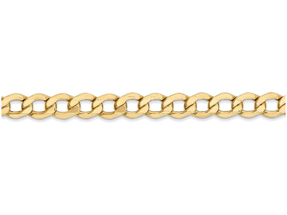 FJC Finejewelers 7 Inch 14k Yellow Gold 5.25mm Semi-solid Curb Link Chain Bracelet