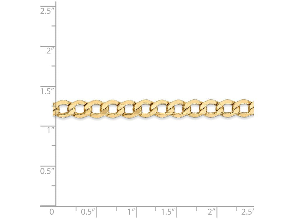 FJC Finejewelers 8 Inch 14k Yellow Gold 5.25mm Semi-solid Curb Link Chain Bracelet