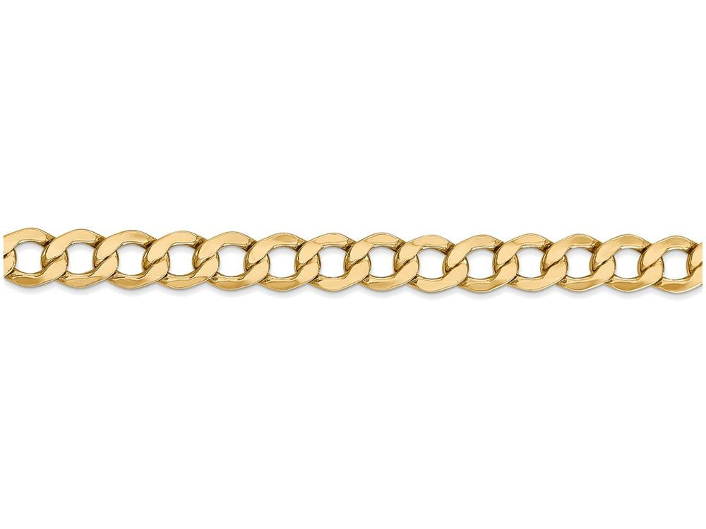 FJC Finejewelers 20 Inch 14k Yellow Gold 6.0mm Semi-solid Curb Link Chain Necklace