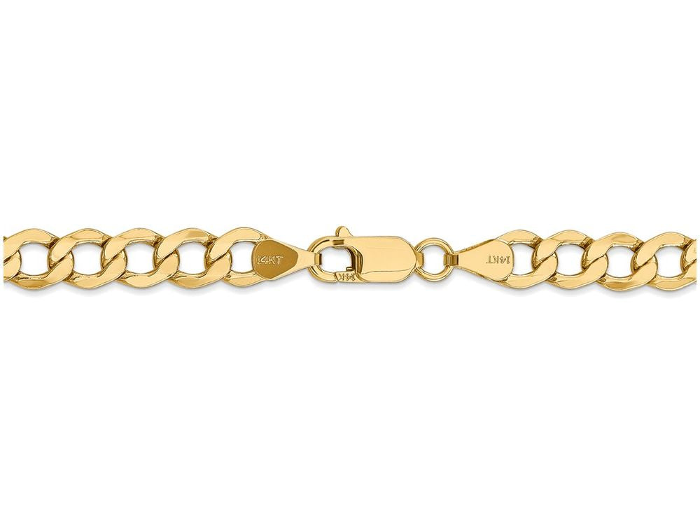 FJC Finejewelers 20 Inch 14k Yellow Gold 6.0mm Semi-solid Curb Link Chain Necklace