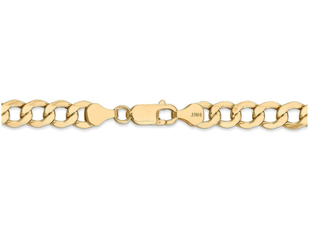 FJC Finejewelers 7 Inch 14k Yellow Gold 7.0mm Semi-solid Curb Link Chain Bracelet