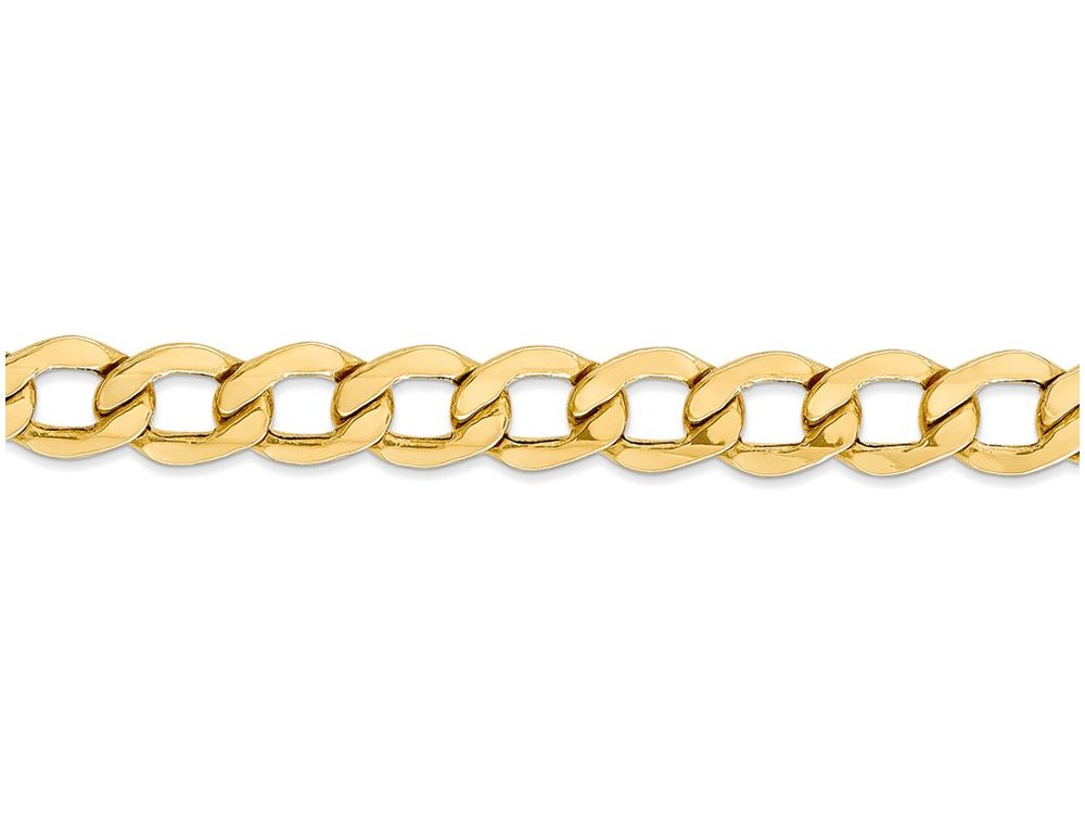 FJC Finejewelers 7 Inch 14k Yellow Gold 8.0mm Semi-solid Curb Link Chain Bracelet