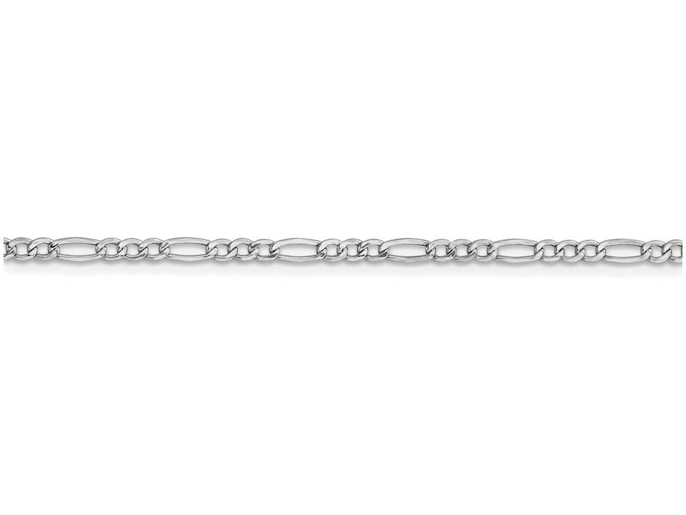 FJC Finejewelers 10 Inch 14k 2.5mm White Gold Hollow Figaro Chain Ankle Bracelet