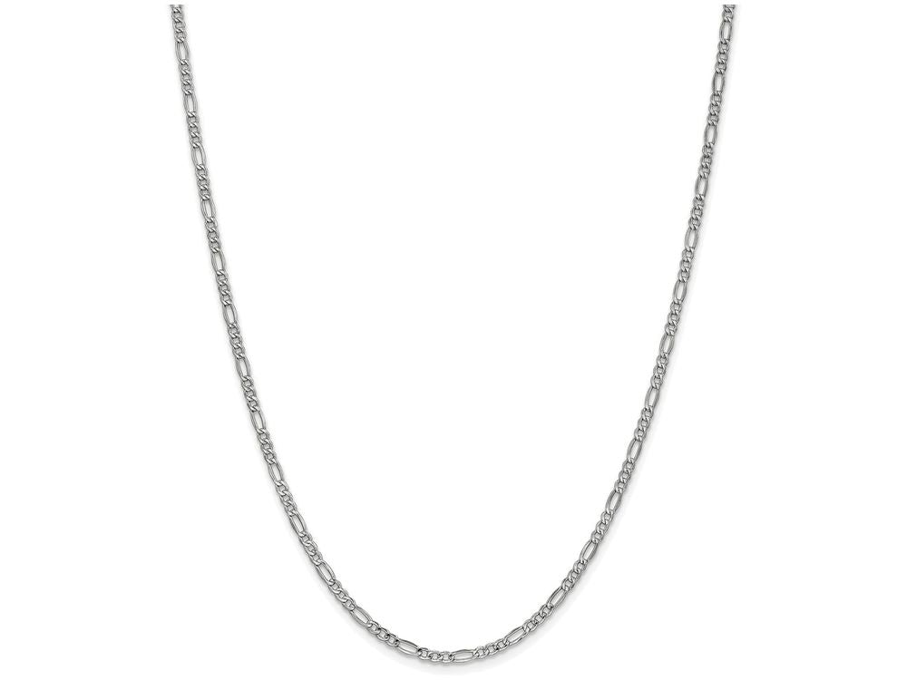 FJC Finejewelers 10 Inch 14k 2.5mm White Gold Hollow Figaro Chain Ankle Bracelet