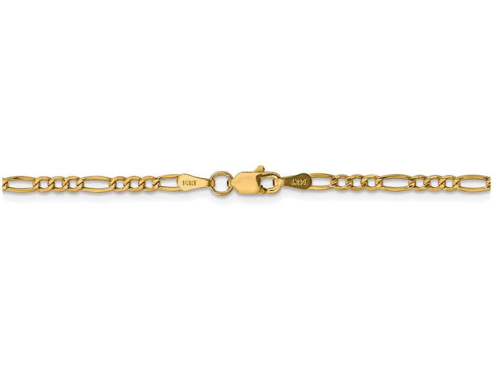 FJC Finejewelers 18 Inch 14k Yellow Gold 2.5mm Hollow Figaro Chain Necklace