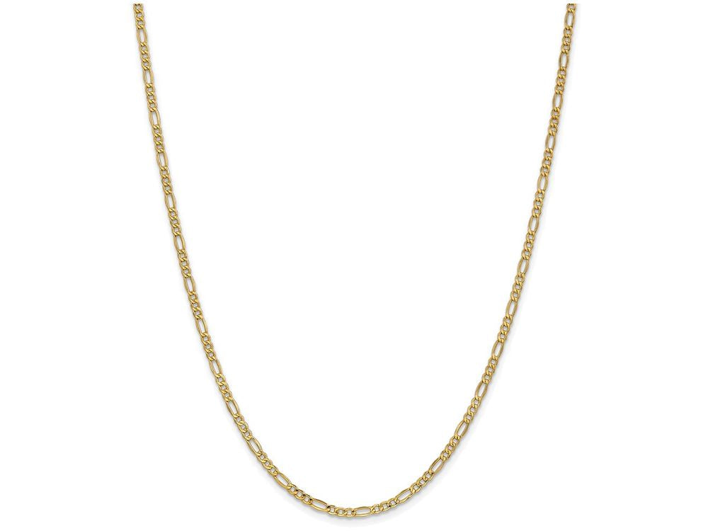 FJC Finejewelers 20 Inch 14k Yellow Gold 2.5mm Hollow Figaro Chain Necklace