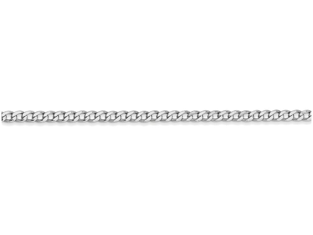 FJC Finejewelers 20 Inch 14k White Gold 2.5mm Semi-solid Curb Link Chain Necklace