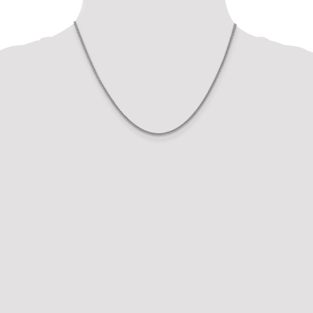 FJC Finejewelers 18 Inch 14k White Gold 2mm Wheat Hollow Chain Necklace