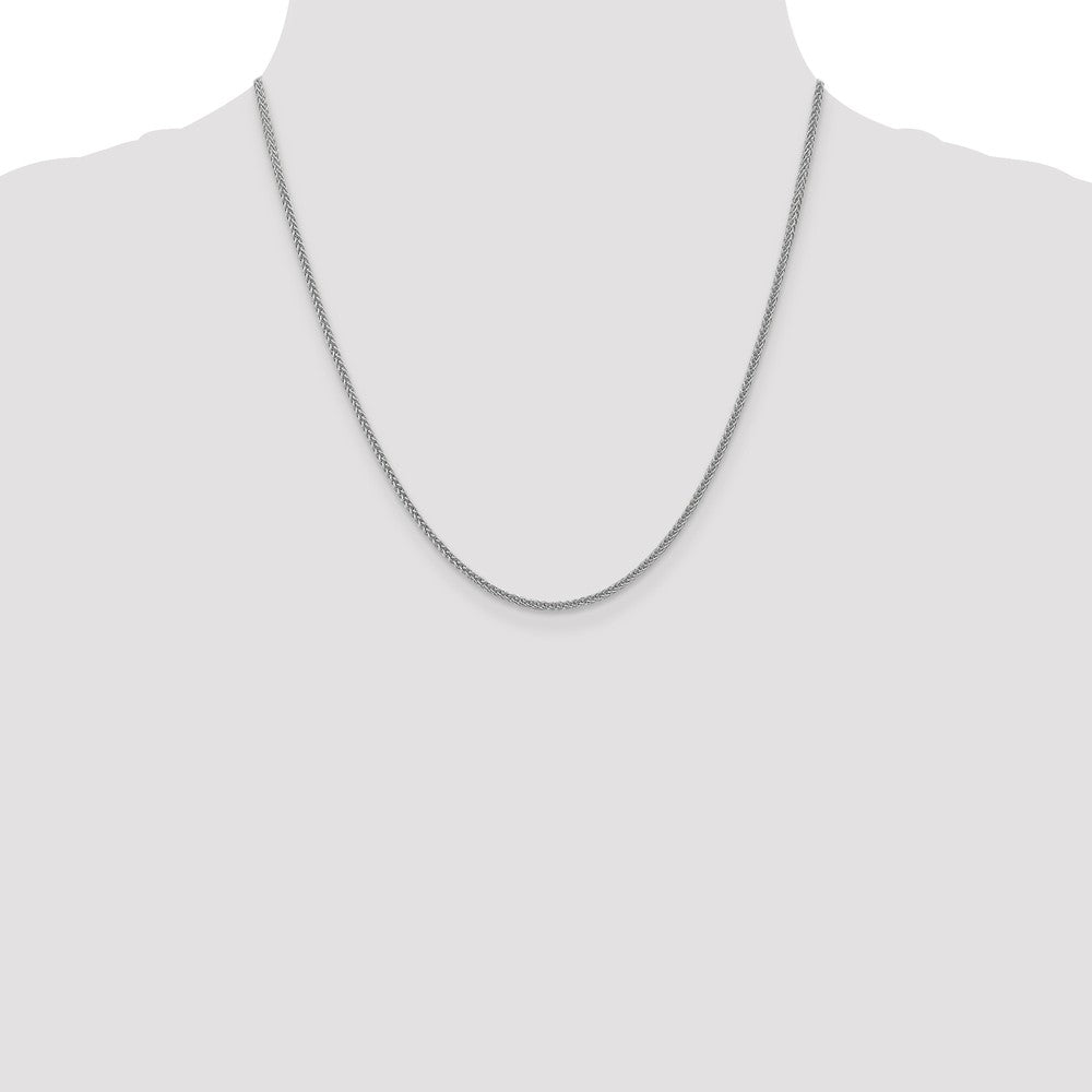 FJC Finejewelers 20 Inch 14k White Gold 2mm Wheat Hollow Chain Necklace