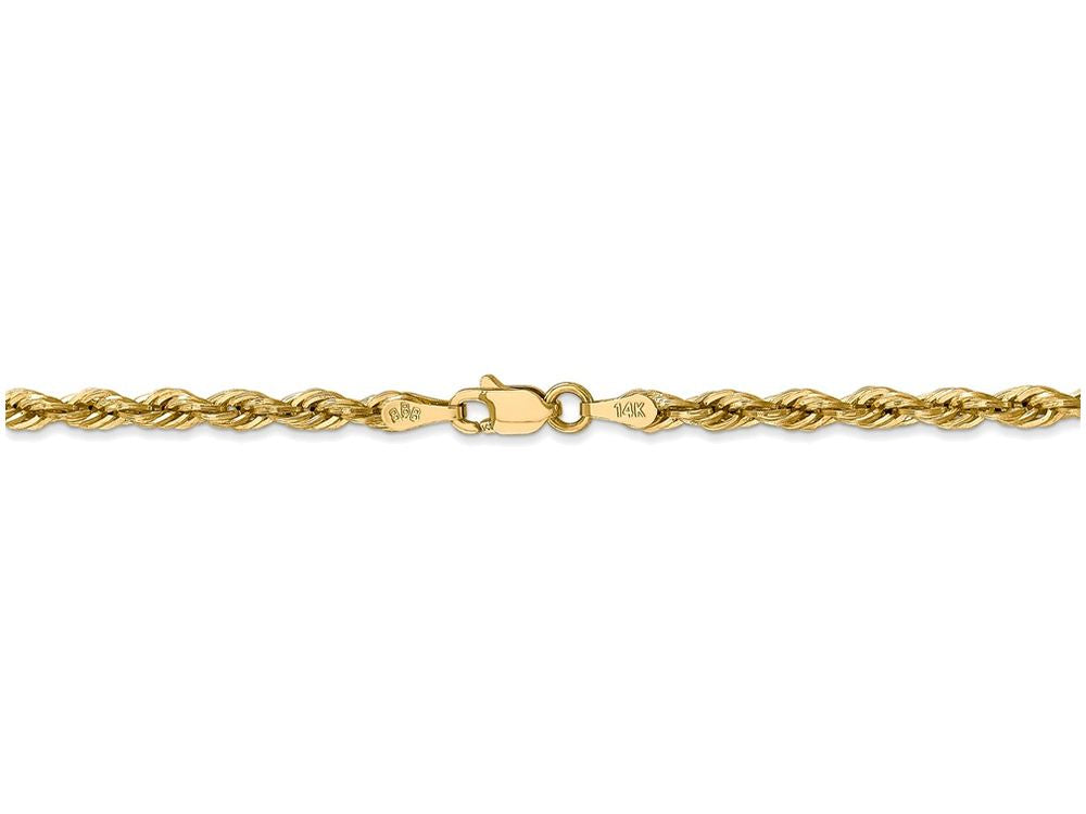 FJC Finejewelers 24 Inch 14k Yellow Gold 3.8mm Hollow Rope Chain Necklace