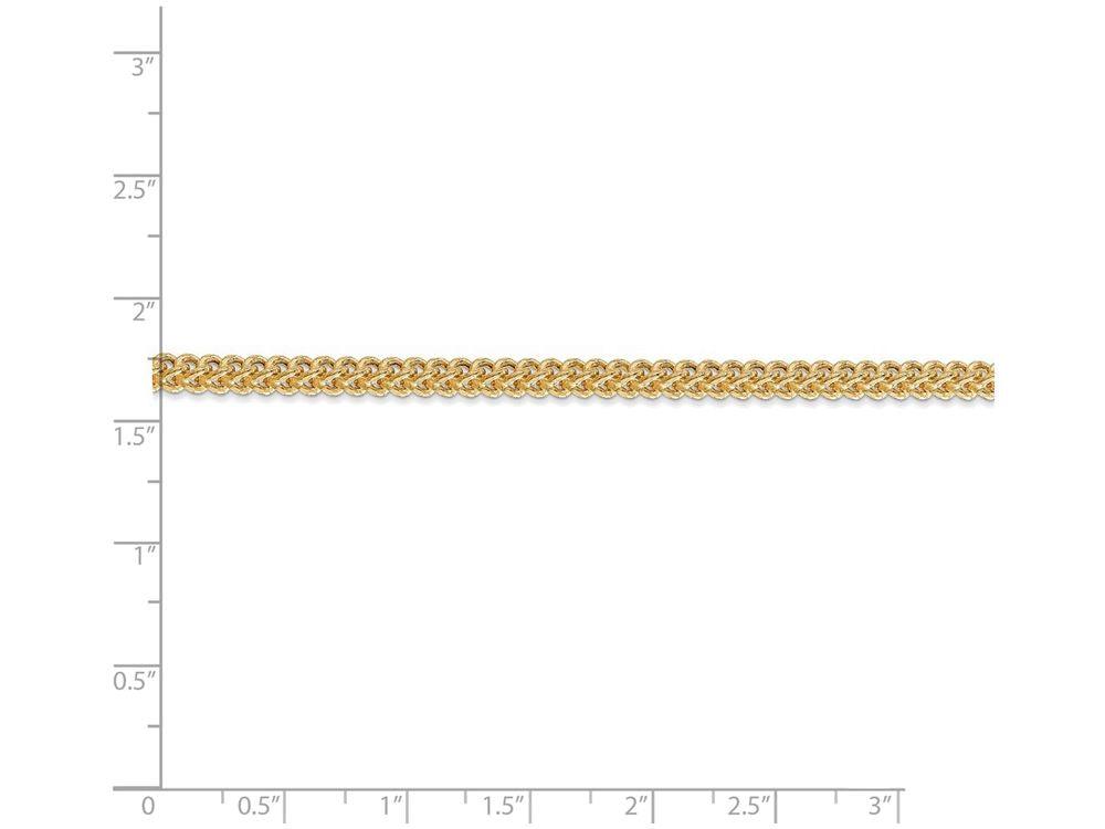 FJC Finejewelers 24 Inch 14k Yellow Gold 3mm Hollow Franco Chain Necklace
