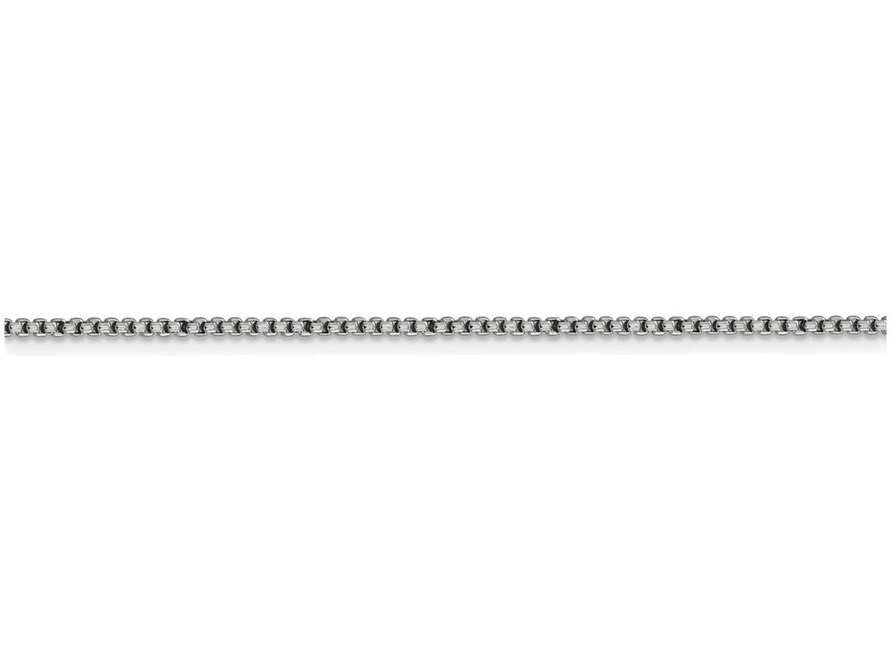 FJC Finejewelers 16 Inch 14k White Gold 1.5mm Hollow Round Box Chain Necklace