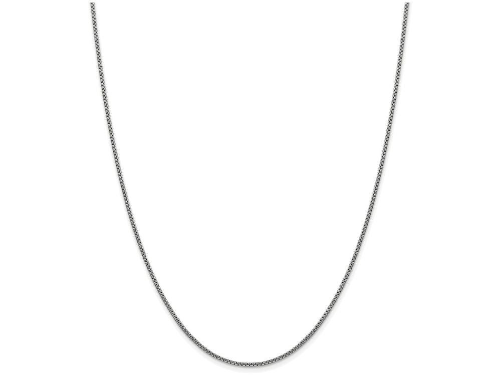 FJC Finejewelers 16 Inch 14k White Gold 1.5mm Hollow Round Box Chain Necklace