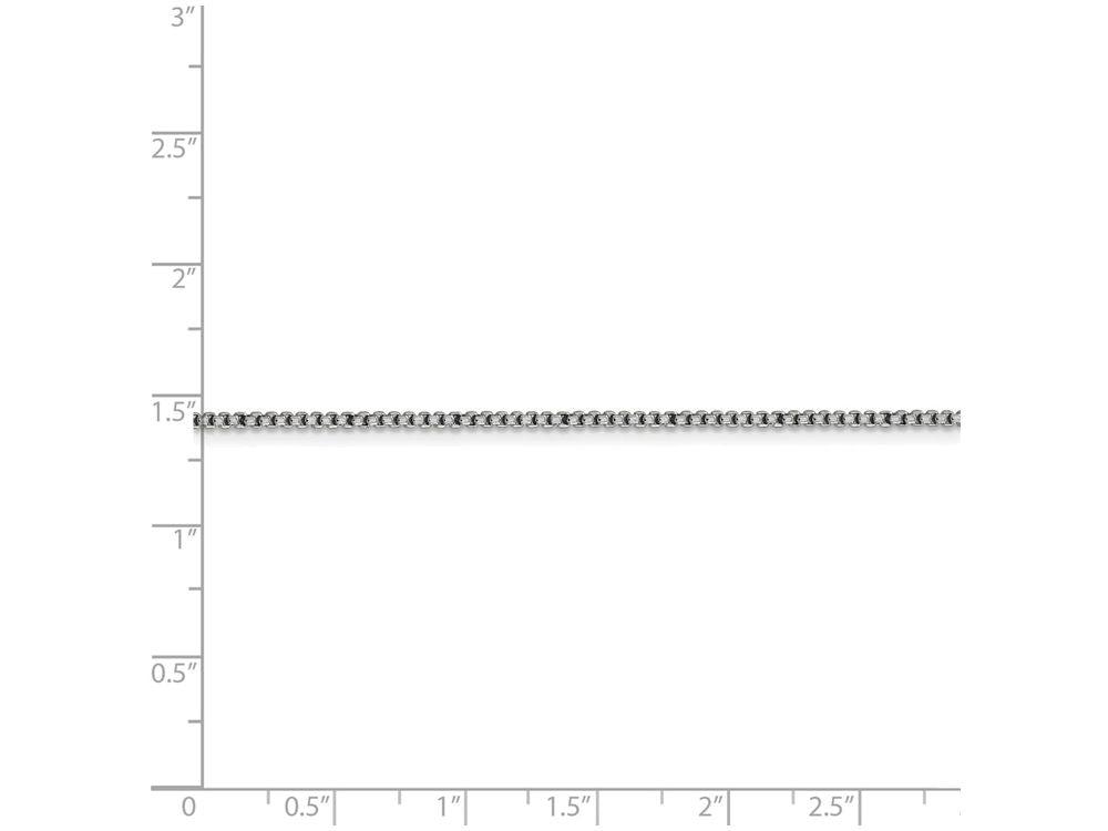 FJC Finejewelers 20 Inch 14k White Gold 1.5mm Hollow Round Box Chain Necklace