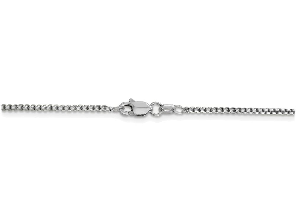 FJC Finejewelers 24 Inch 14k White Gold 1.5mm Hollow Round Box Chain Necklace