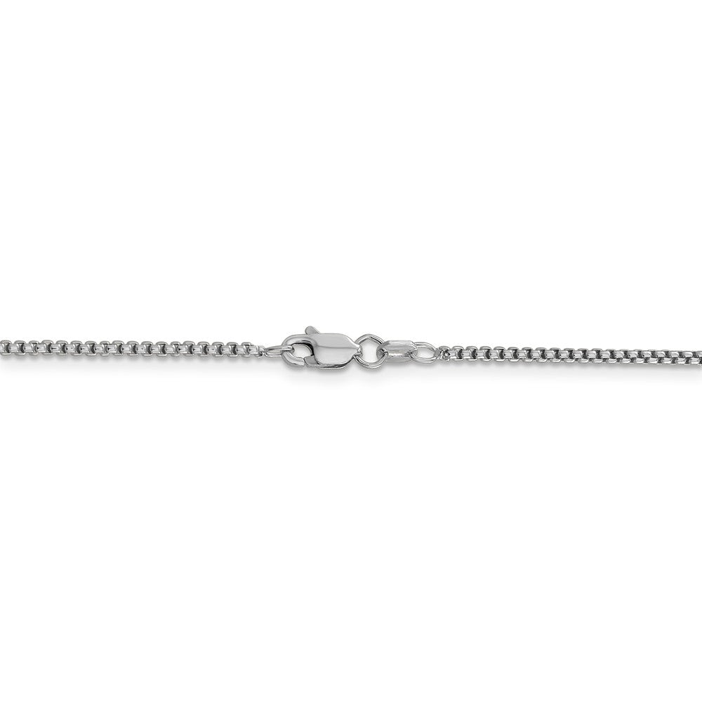 FJC Finejewelers 14k White Gold 1.5mm Hollow Round Box Chain Bracelet