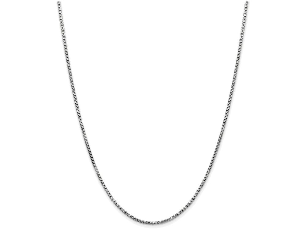 FJC Finejewelers 18 Inch 14k White Gold 1.75mm Round Box Chain Necklace