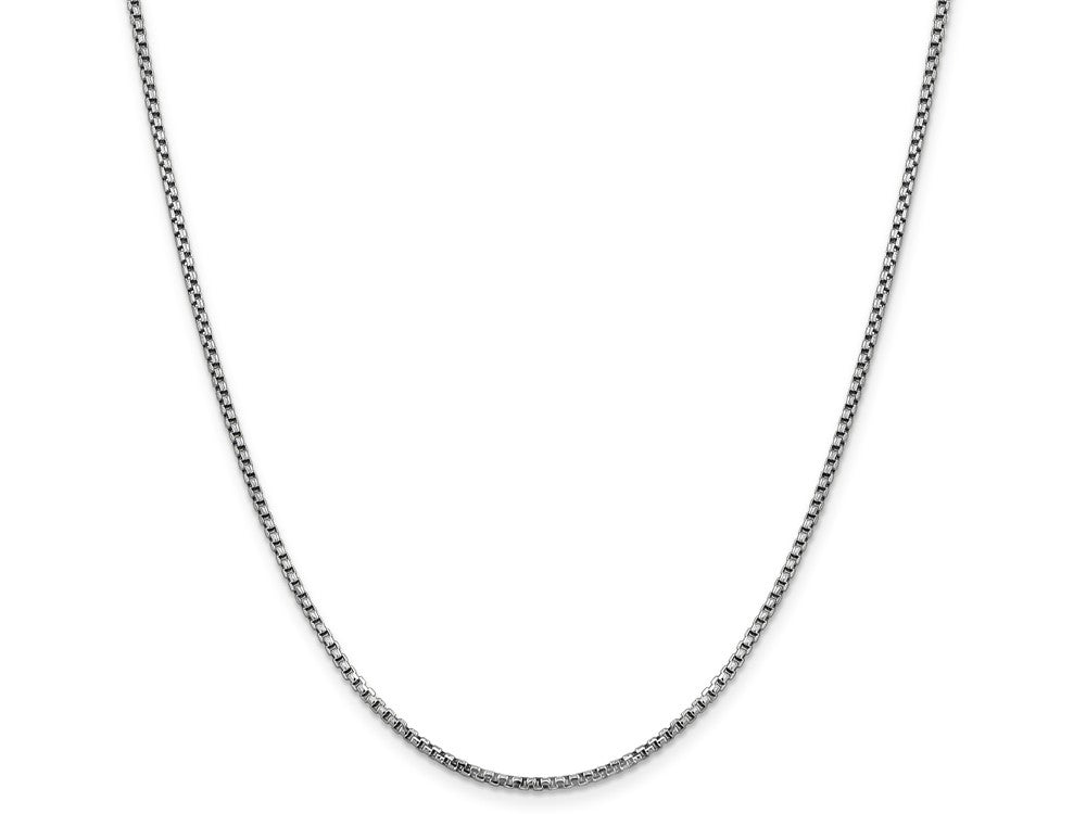 FJC Finejewelers 14k White Gold 1.75mm Round Box Chain Bracelet