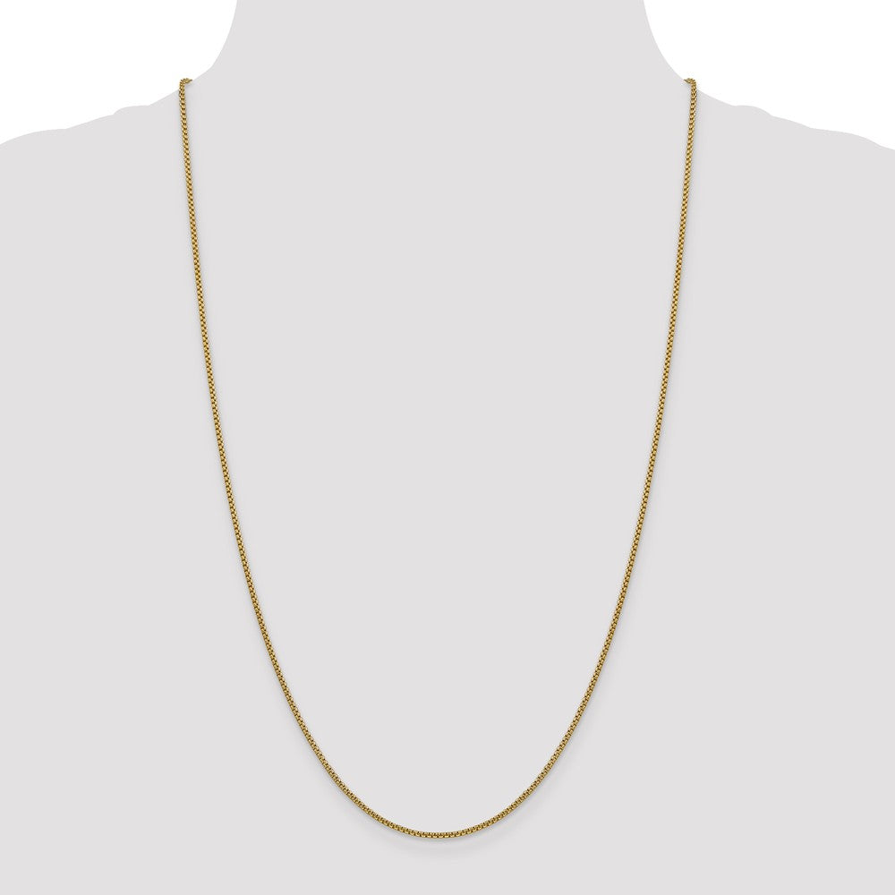 FJC Finejewelers 14 kt Yellow Gold 1.5mm Hollow Round Box Chain Bracelet