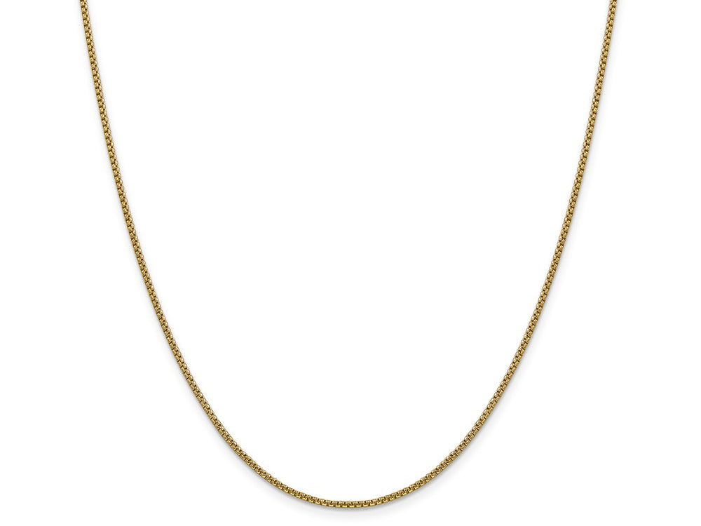 FJC Finejewelers 14 kt Yellow Gold 1.5mm Hollow Round Box Chain Bracelet
