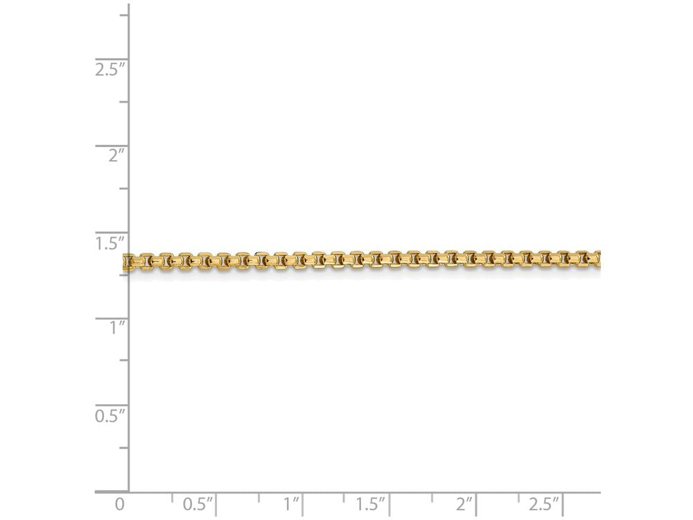 FJC Finejewelers 22 Inch 14k Yellow Gold 2.45mm Hollow Round Box Chain Necklace