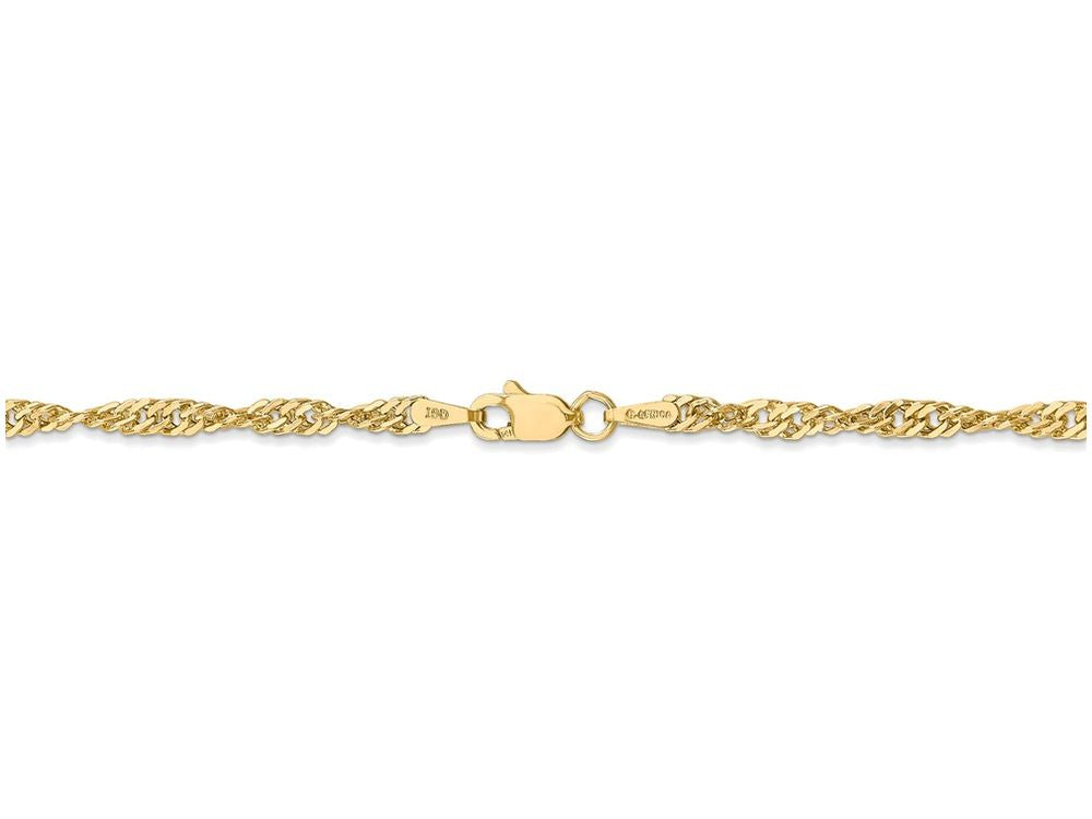 FJC Finejewelers 18 Inch 14k Yellow Gold 2.75mm Hollow Singapore Chain Necklace