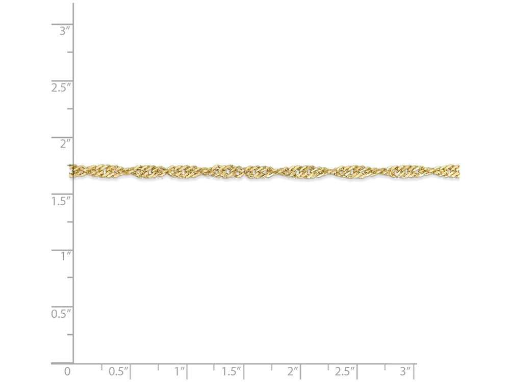 FJC Finejewelers 20 Inch 14k Yellow Gold 2.75mm Hollow Singapore Chain Necklace