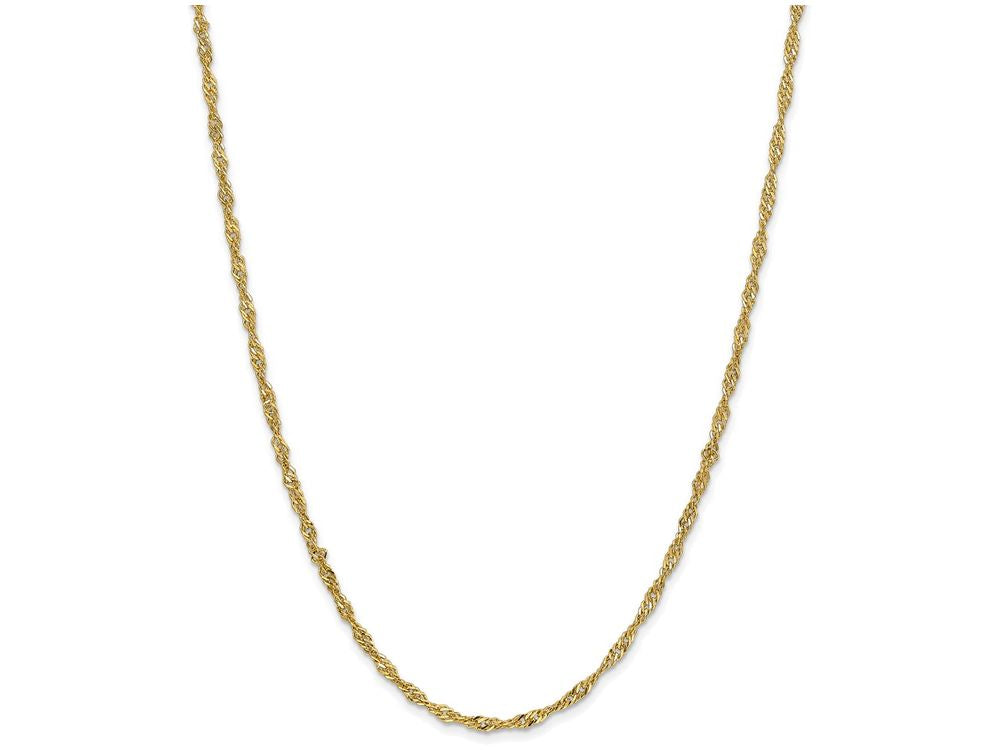 FJC Finejewelers 24 Inch 14k Yellow Gold 2.75mm Hollow Singapore Chain Necklace