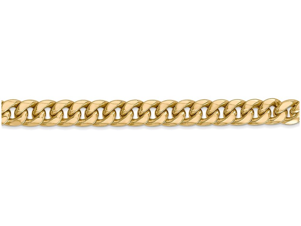 FJC Finejewelers 24 Inch 14k Yellow Gold Hollow Miami Cuban Chain Necklace