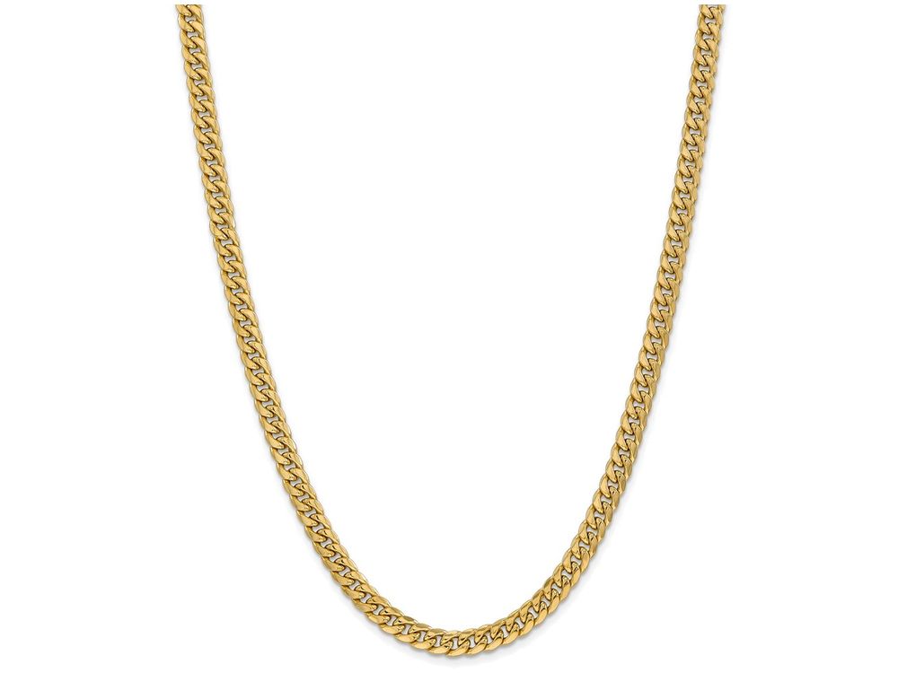 FJC Finejewelers 7 Inch 14k Yellow Gold Hollow Miami Cuban Chain Bracelet