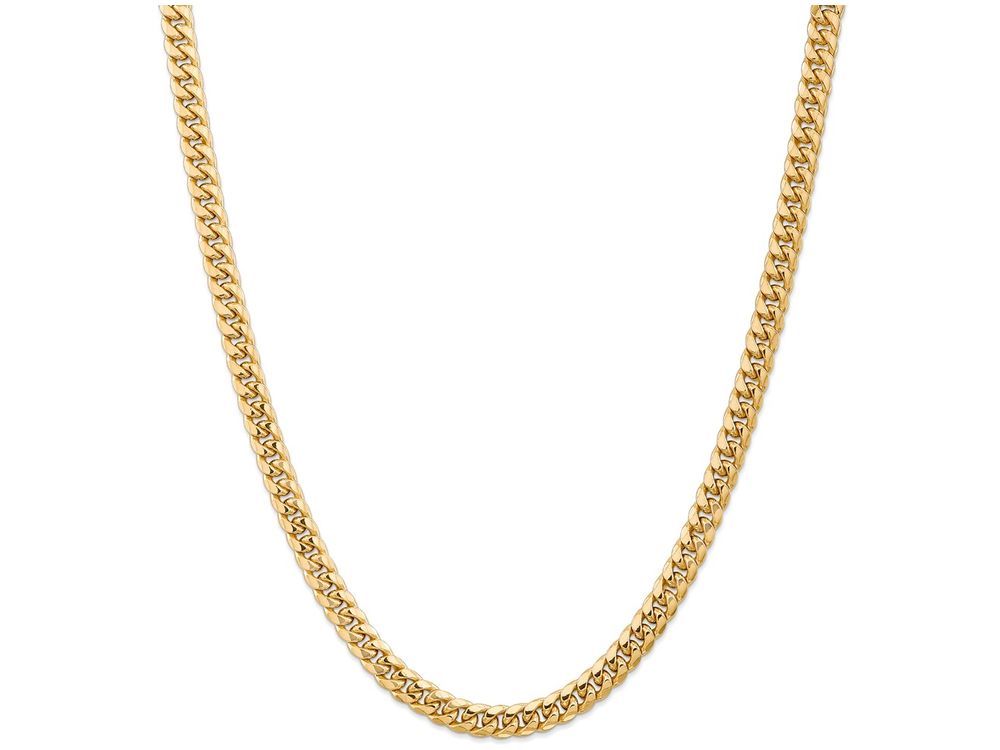 FJC Finejewelers 8 Inch 14k Yellow Gold Hollow Miami Cuban Chain Bracelet