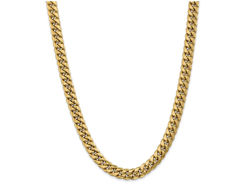 FJC Finejewelers 8 Inch 14k Yellow Gold Hollow Miami Cuban Chain Bracelet