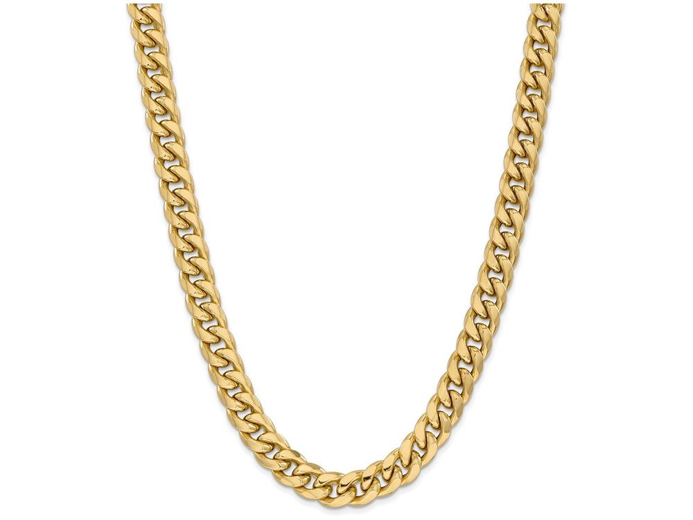 FJC Finejewelers 8 Inch 14k Yellow Gold Hollow Miami Cuban Chain Bracelet