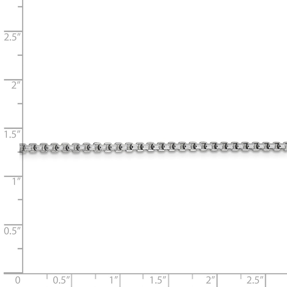 FJC Finejewelers 14k White Gold 2.45mm Hollow Round Box Chain
